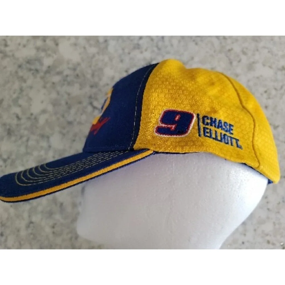 NAPA Racing Chase Elliott #9 Blue Yellow NASCAR Driver Hat‎ Adjustable Cap